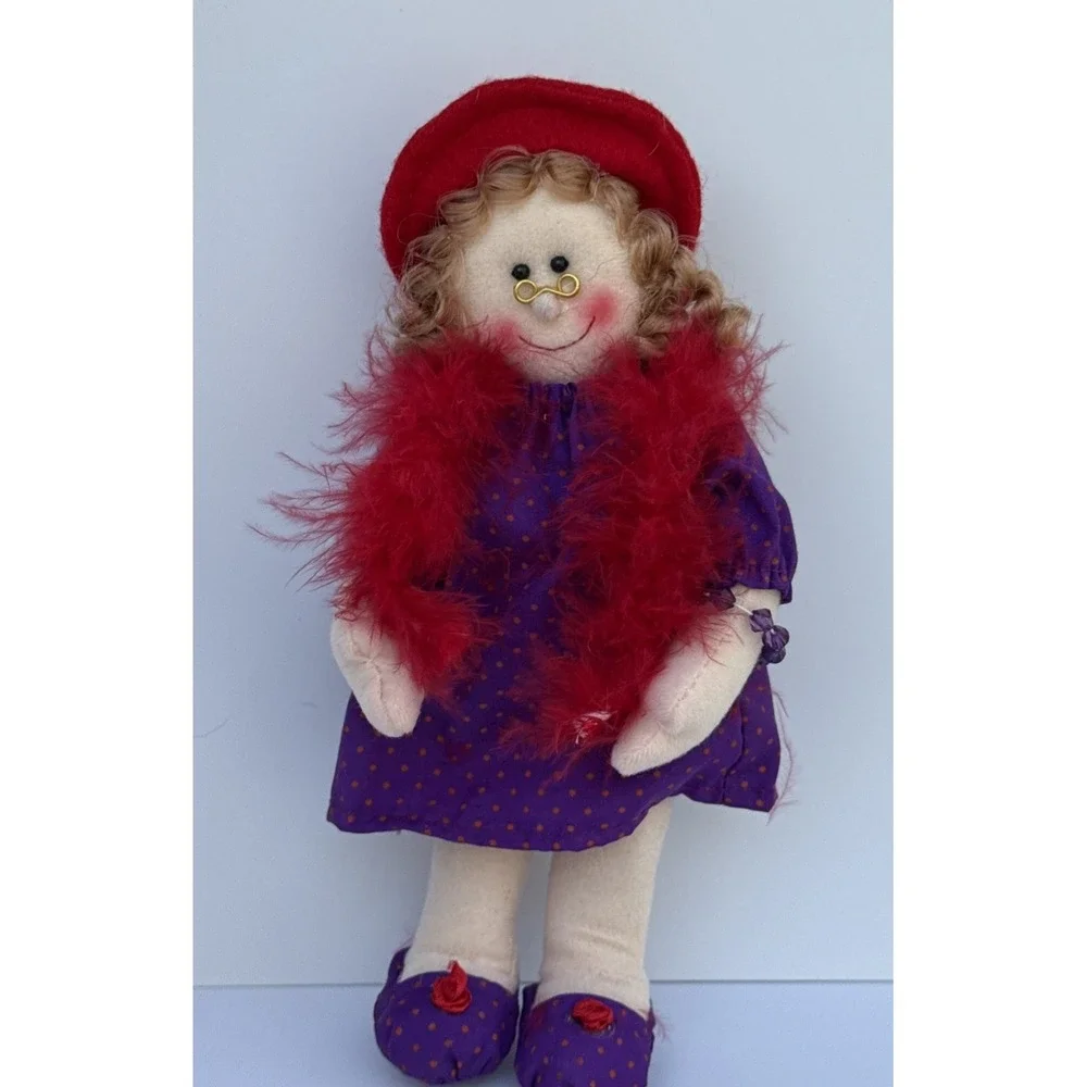 Red Hat Society Lady Plush‎ Doll Decor